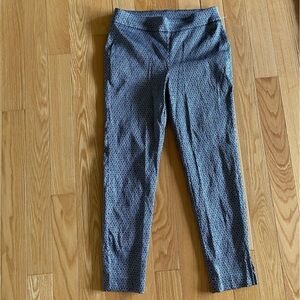 Chico's Black White and Silver Textured Leggings